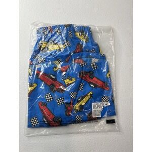 Vtg Briefly Stated Boxers Race cars Blue Size Medium